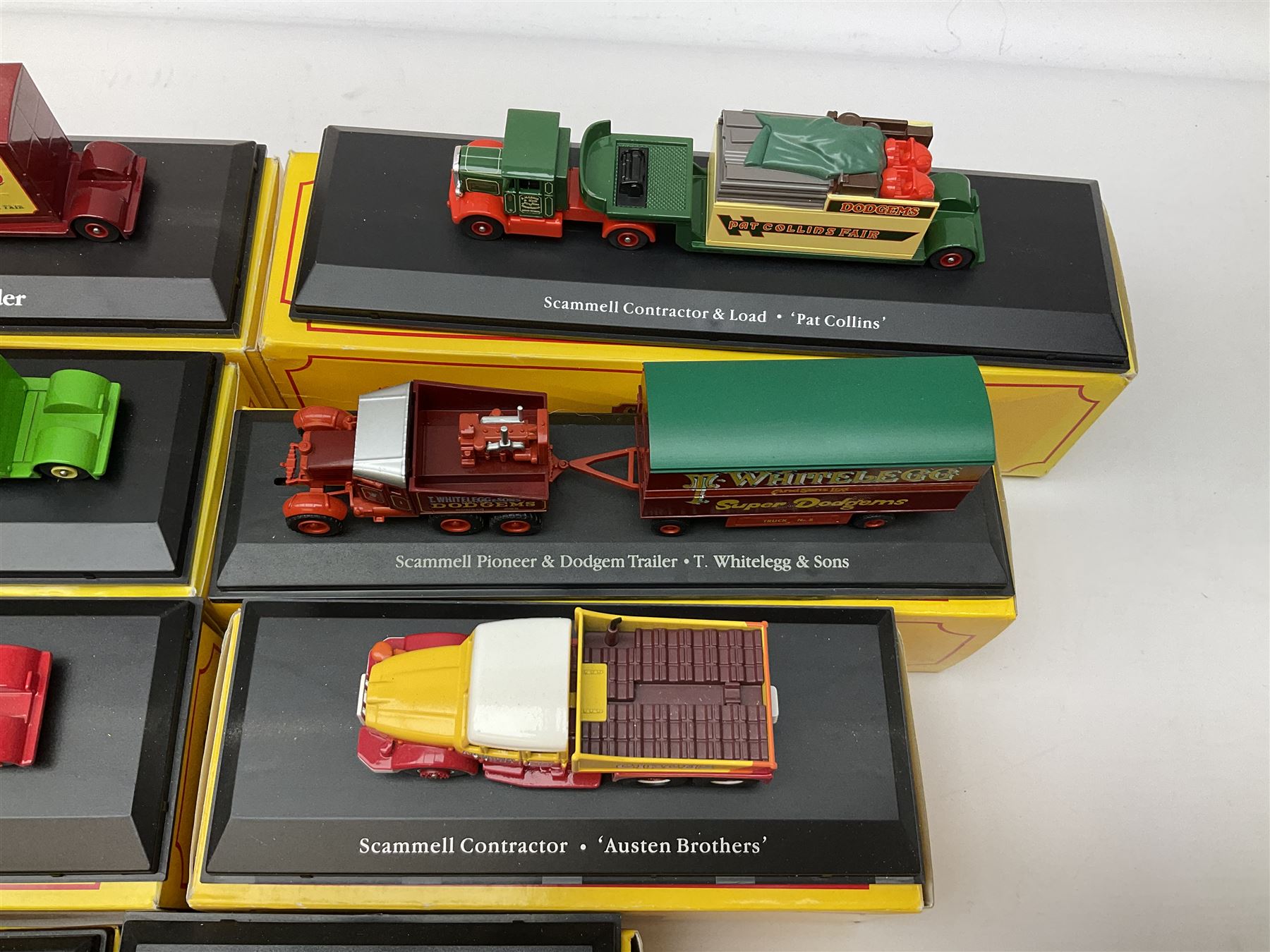 Atlas Editions - eight 'The Greatest Show on Earth' vehicles; all boxed; and seven Classic Motorcycles; four boxed, two in inner packaging and one unboxed; together with associated paperwork