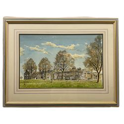Peter Nelson (British Contemporary): Church Square Harrogate, watercolour signed 33cm x 52cm