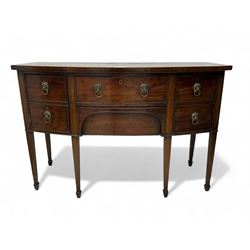 George III mahogany bow-fronted sideboar