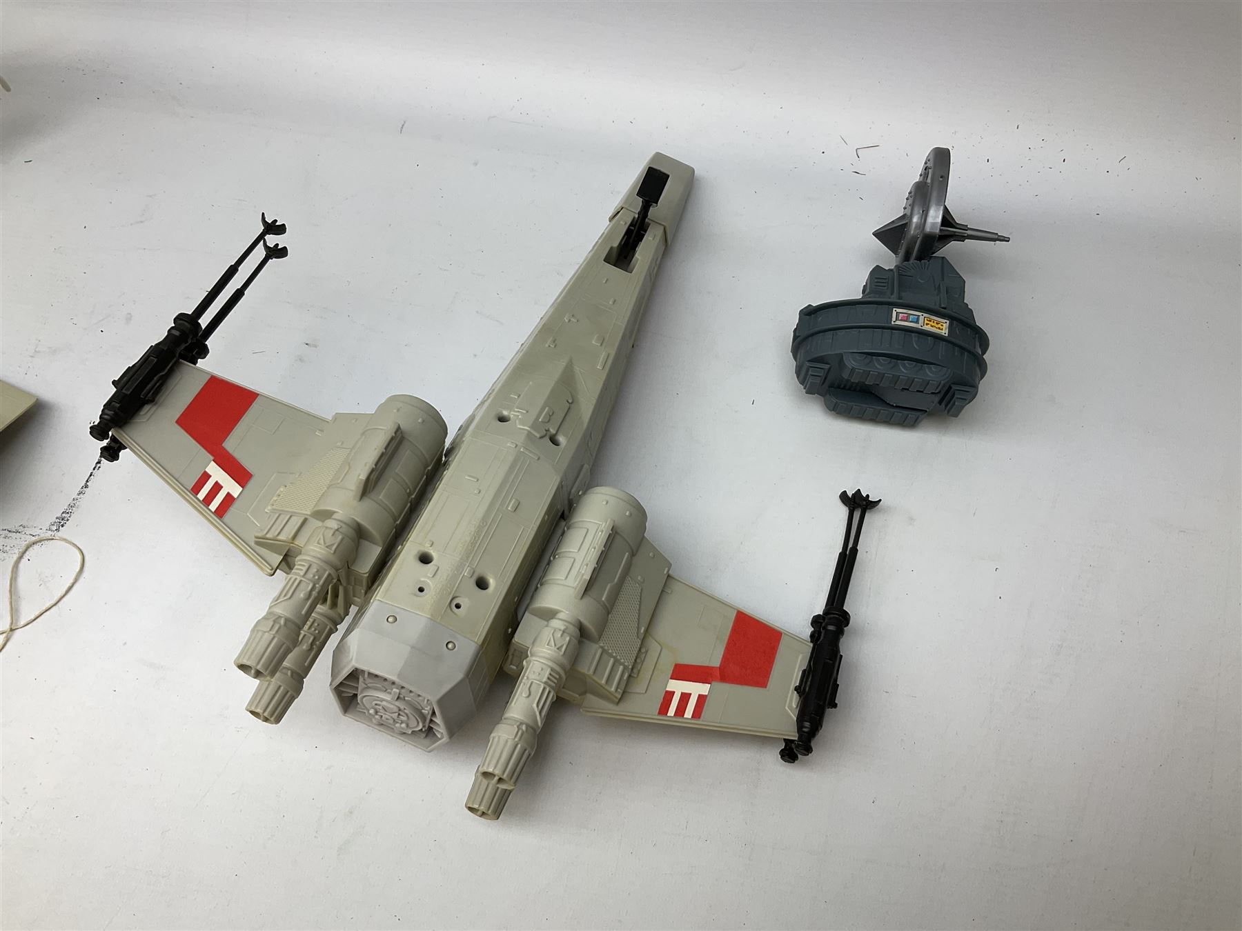 Star Wars - thirteen early 1980s vehicles/equipment including X-Wing Fighter; Snowspeeder; Slave 1 (Boba Fett's Spaceship); Scout Walker C7; Mobile Laser Cannon; Tripod Laser Cannon; Speeder Bike; Radar laser Cannon; two Vehicle Maintenance Energisers etc; all unboxed (13)