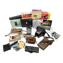 Minolta SRT101 camera, together with Halina camera, Fujifilm DX-8, Canon digital IXUS 1001S and other cameras and accessories 