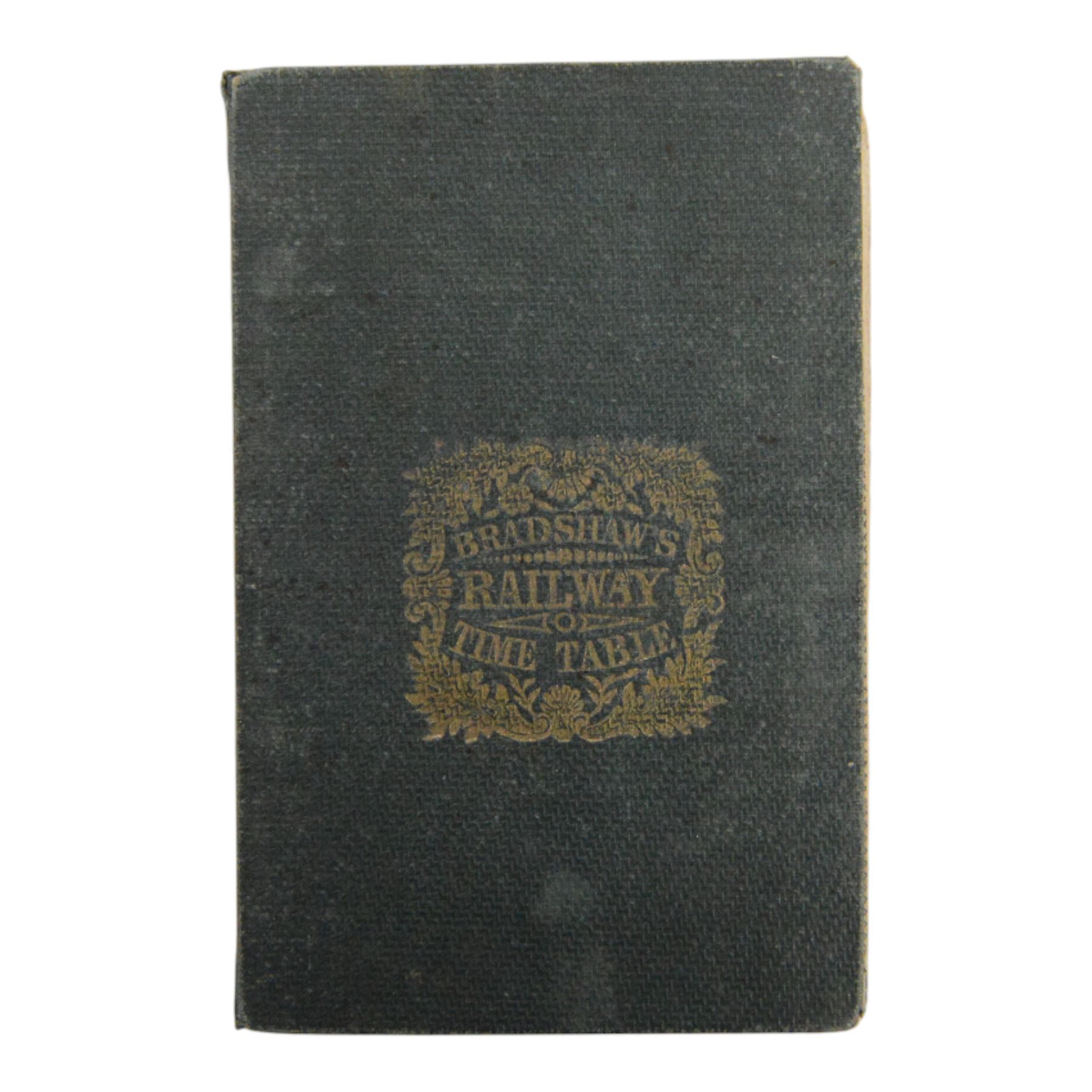 Bradshaw's Northern Railway Time Table issued 19th October 1839, the first of Bradshaw's Railway Time Tables, the green cloth cover with gilt lettering to front, the interior with railway maps of Lancashire, Manchester and Liverpool and details of rail fares