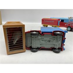 Corgi 'Chipperfields' - Gift Set 19 Land Rover with elephant cage on trailer containing elephant; No.1123 Circus Animal Cage with two Polar Bears; No.1130 Horse Transporter with five horses; No.503 Circus Giraffe Transporter with three giraffes; and No.1121 Crane Truck; all unboxed; together with two other models