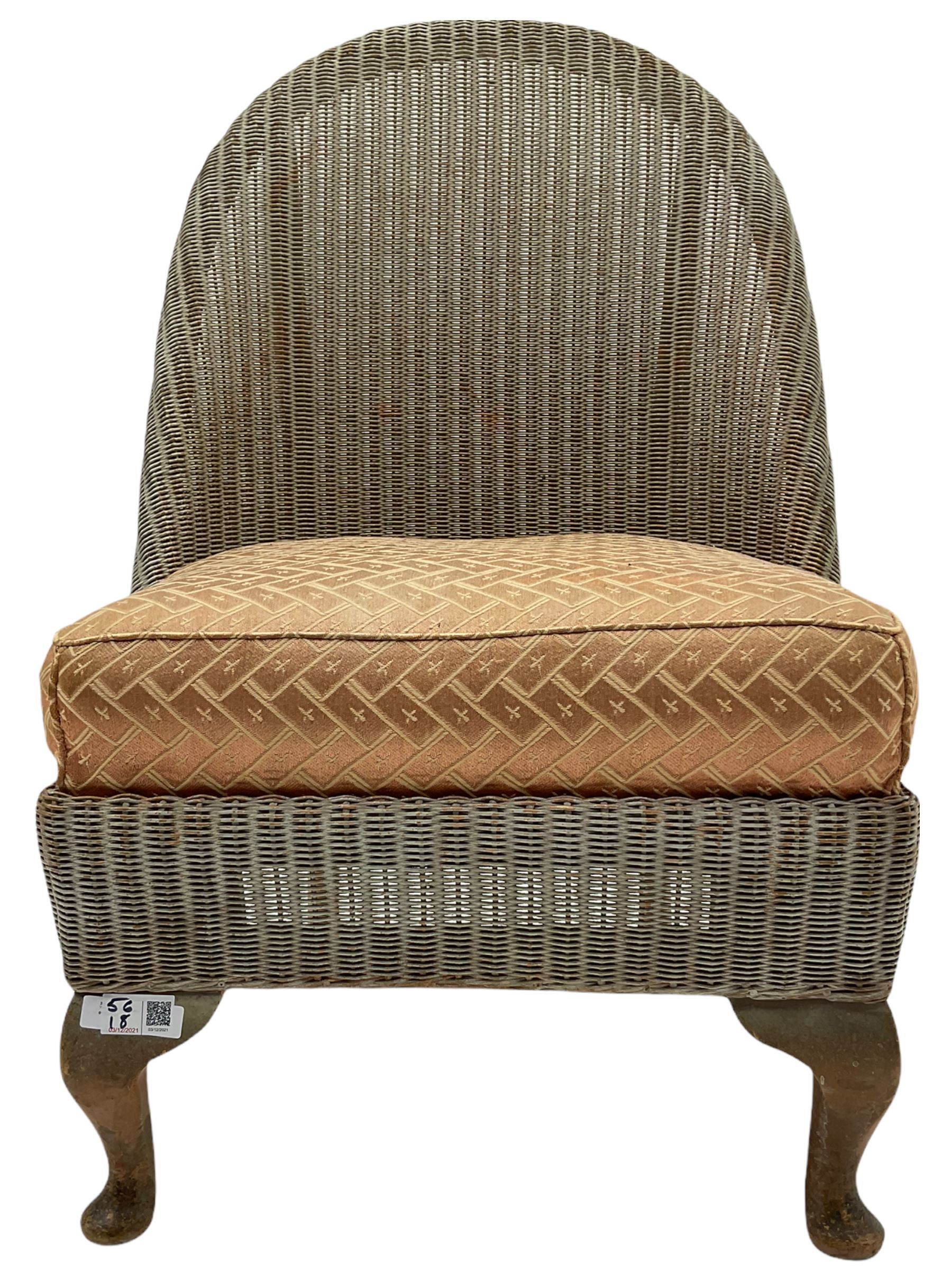 Two 'Sirrom' Lloyd Loom type bedroom chairs