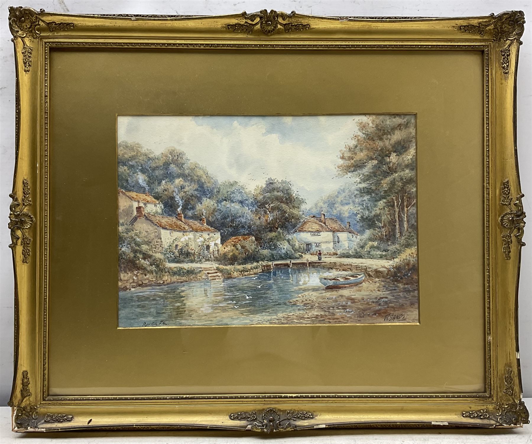 W Sands aka Thomas Herbert Victor (British 1894-1980): 'Clovelly' and 'River Fal', pair watercolours signed and titled 24cm x 34cm (2)