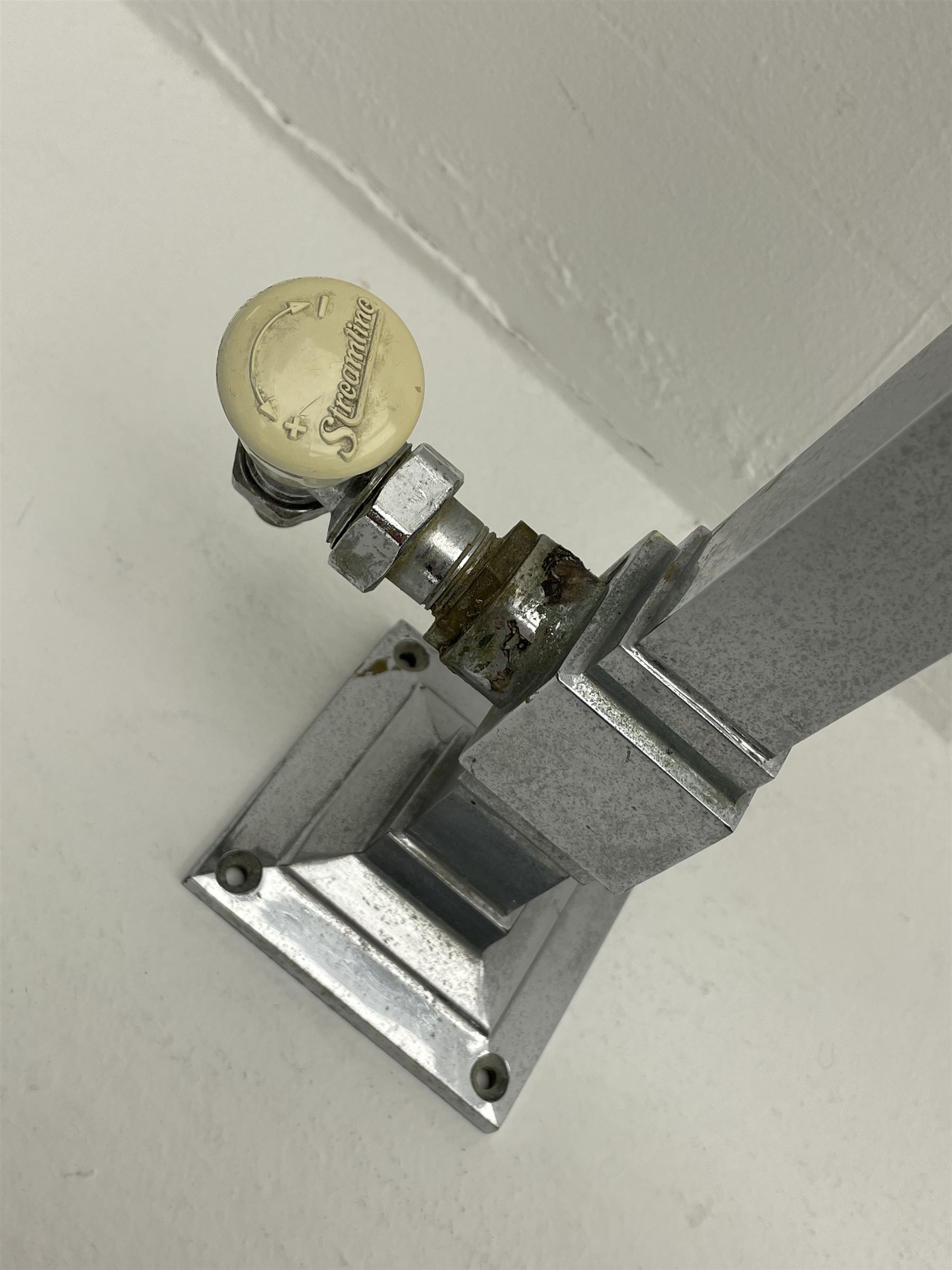 Art Deco style chrome towel rail