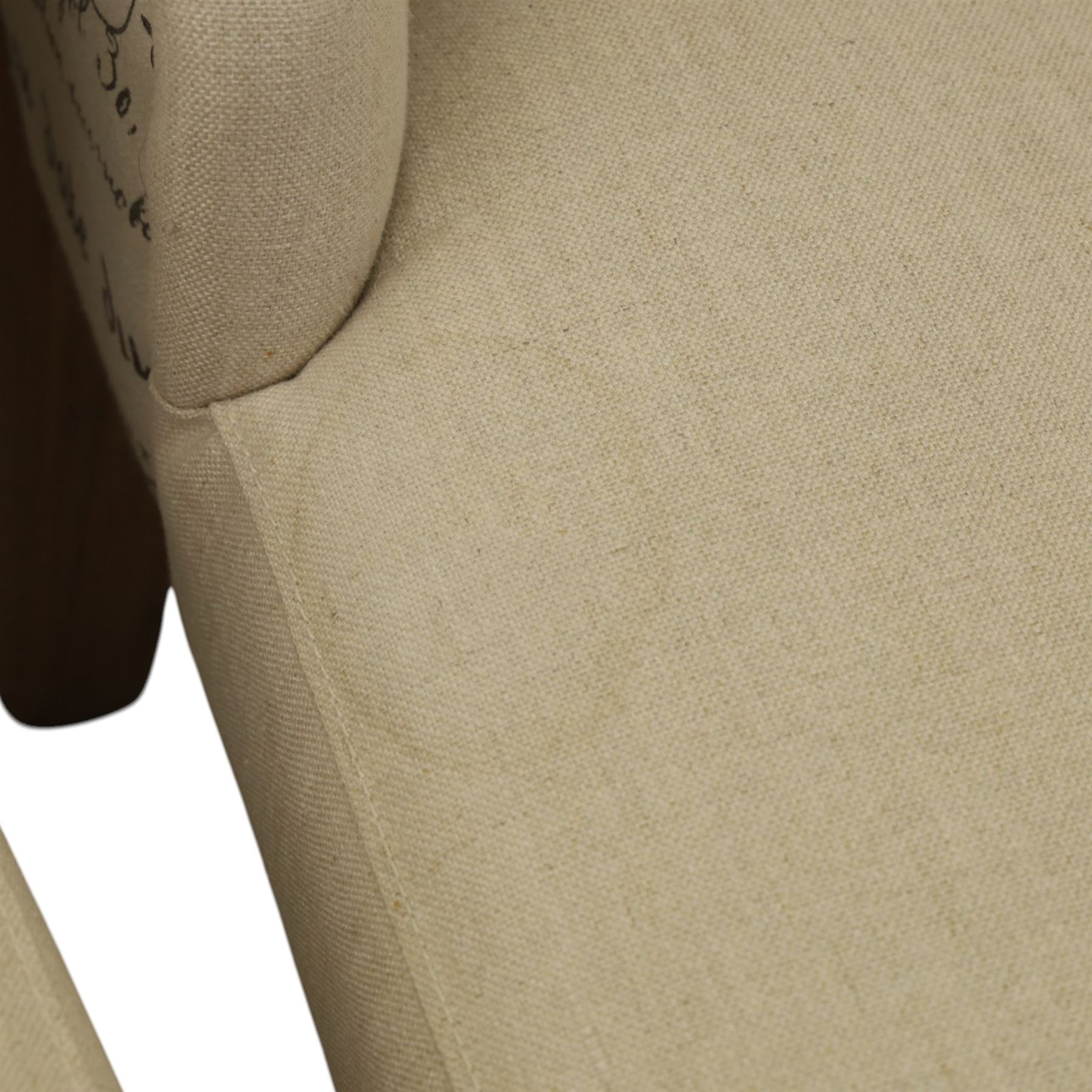 Set of six contemporary button back wingback dining chairs