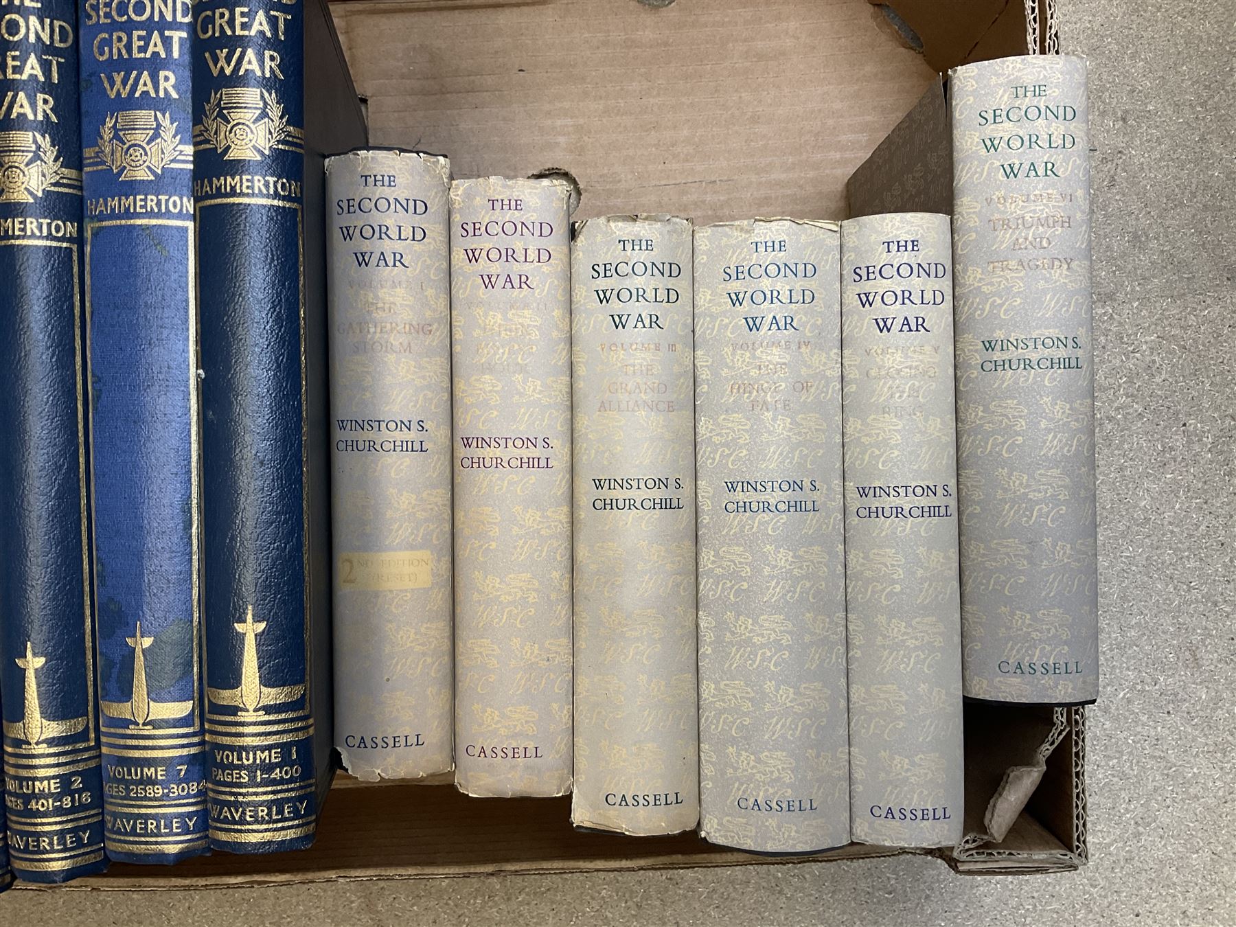 The Great War  by H W Wlison. 13 volumes. 1914-19;The Second Great War by Hammerton. 9 volumes; and The Second World War by Winston Churchill. 6 volumes.

