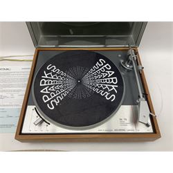 Goldring Lenco GL 75 Stereo Transcription turntable, in a teak case, H15cm, W54cm 