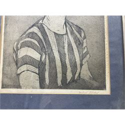 Michael Blaker (British 1928-2018): Portrait of a Lady, etching signed in pencil 32cm x 22cm 