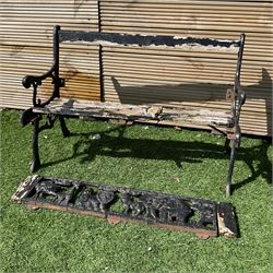 Cast iron child’s garden bench, for restoration - THIS LOT IS TO BE COLLECTED BY APPOINTMENT FROM DUGGLEBY STORAGE, GREAT HILL, EASTFIELD, SCARBOROUGH, YO11 3TX