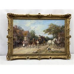 Heywood Hardy (British 1842-1933): 'Outside the White Swan Inn', oil on canvas signed 49cm x 75cm
Provenance: purchased by the vendor Sotheby's London 12th November 1992, Lot 211