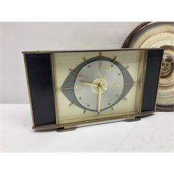 Metamec mantle clock together with Jantar chess clock and to other clocks 