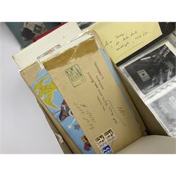 Great British and World stamps, including Queen Elizabeth II issues, first day covers, miniature sheets, Egypt, Finland, France, Greece, Honduras, Hungary, India, Italy, Poland etc, housed in various albums, folders and loose, in one box