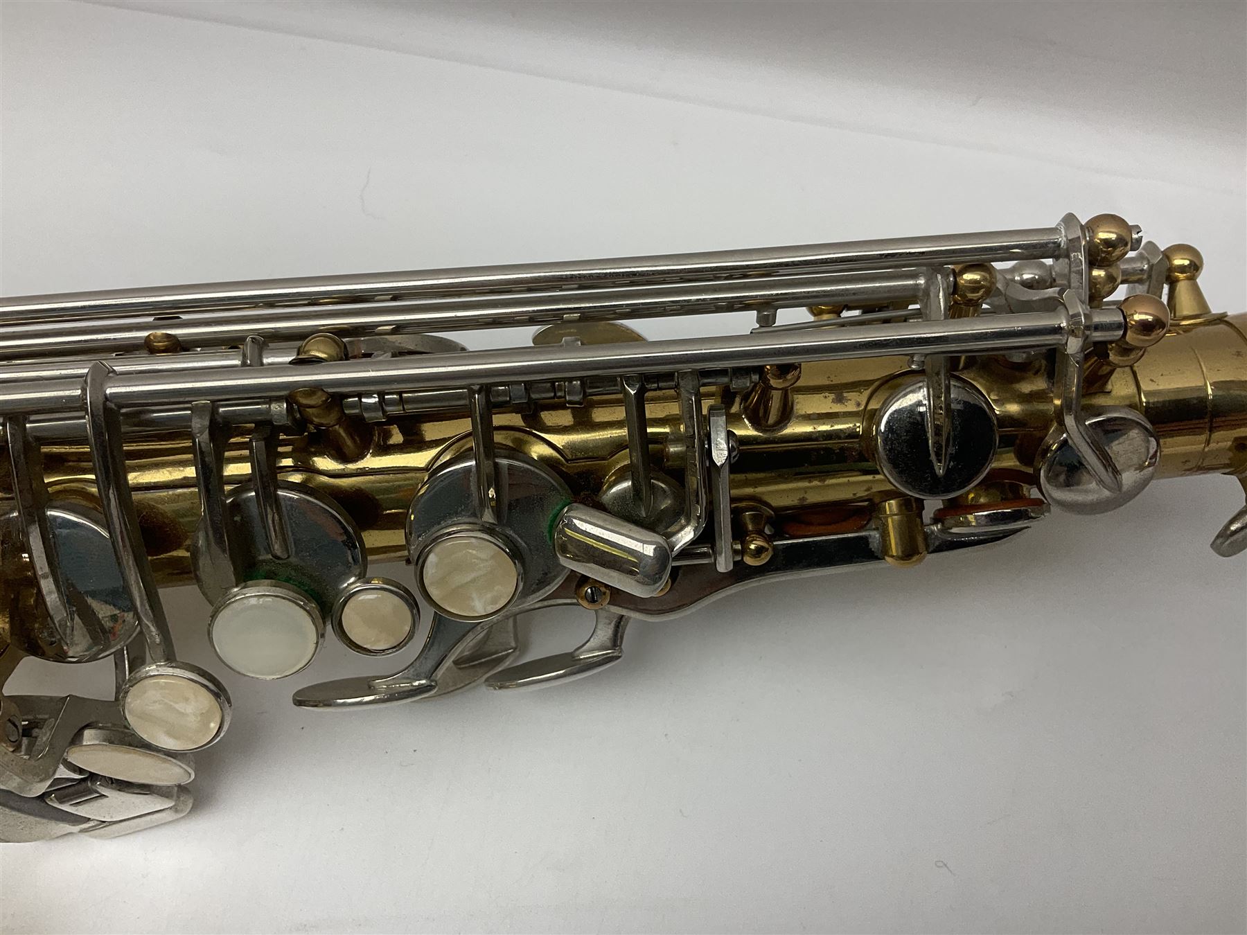 St Louis Alto saxophone, serial no.82437 in John Packer JP Blues 141 carrying case; with two-piece saxophone stand
