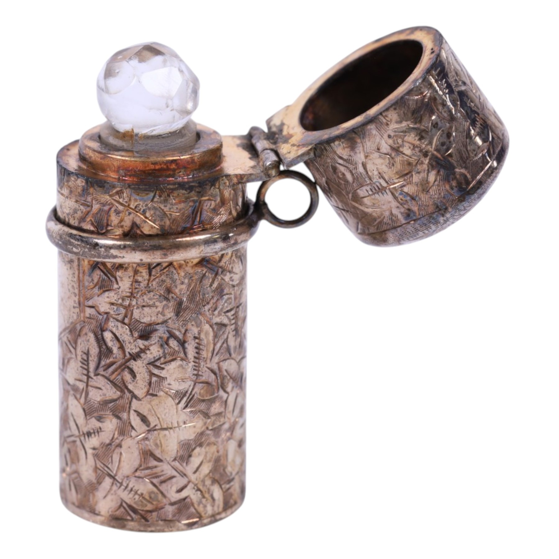 9ct gold jewellery glazed photograph pendant, hallmarked, together with silver miniature scent bottle, brooch and pendant