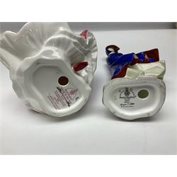 Ten Royal Doulton figures, to include Lydia HN1908, Goody Two Shoes HN2037, May HN2746, A Single red Rose HN3376, etc, nine with original boxes 