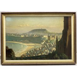 Carl Herman (British 1887-1955): The South Bay Scarborough from St Mary's Church, oil on canvas signed and dated 1946, 40cm x 60cm