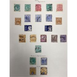 Australia New South Wales stamps, including 1850-4 various imperf issues, 1854-6 including five pence, six pence, one shilling etc, 1856-60 registered letter stamps, 1861-88 five shillings etc, housed on pages