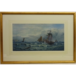  John Francis Branegan (British 1843-1909): 'Morning off Broadstairs' Kent, watercolour signed and titled 24cm x 46cm  