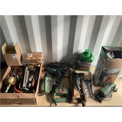 Large quantity of tools, such as electric and other hand tools, fence treatment spray, light bulbs etc - THIS LOT IS TO BE COLLECTED BY APPOINTMENT FROM DUGGLEBY STORAGE, GREAT HILL, EASTFIELD, SCARBOROUGH, YO11 3TX