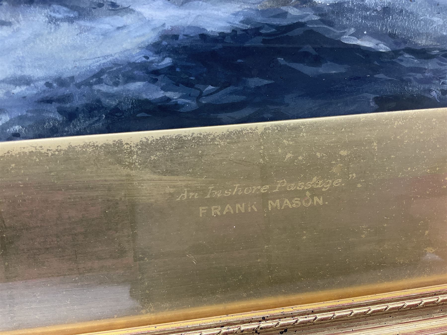 Frank Henry Mason (Staithes Group 1875-1965): 'An Inshore Passage', watercolour and gouache signed 24cm x 34cm 
Provenance: private collection; Tennants Auctioneers 23rd November 2006, sold together with a copy of the sale catalogue