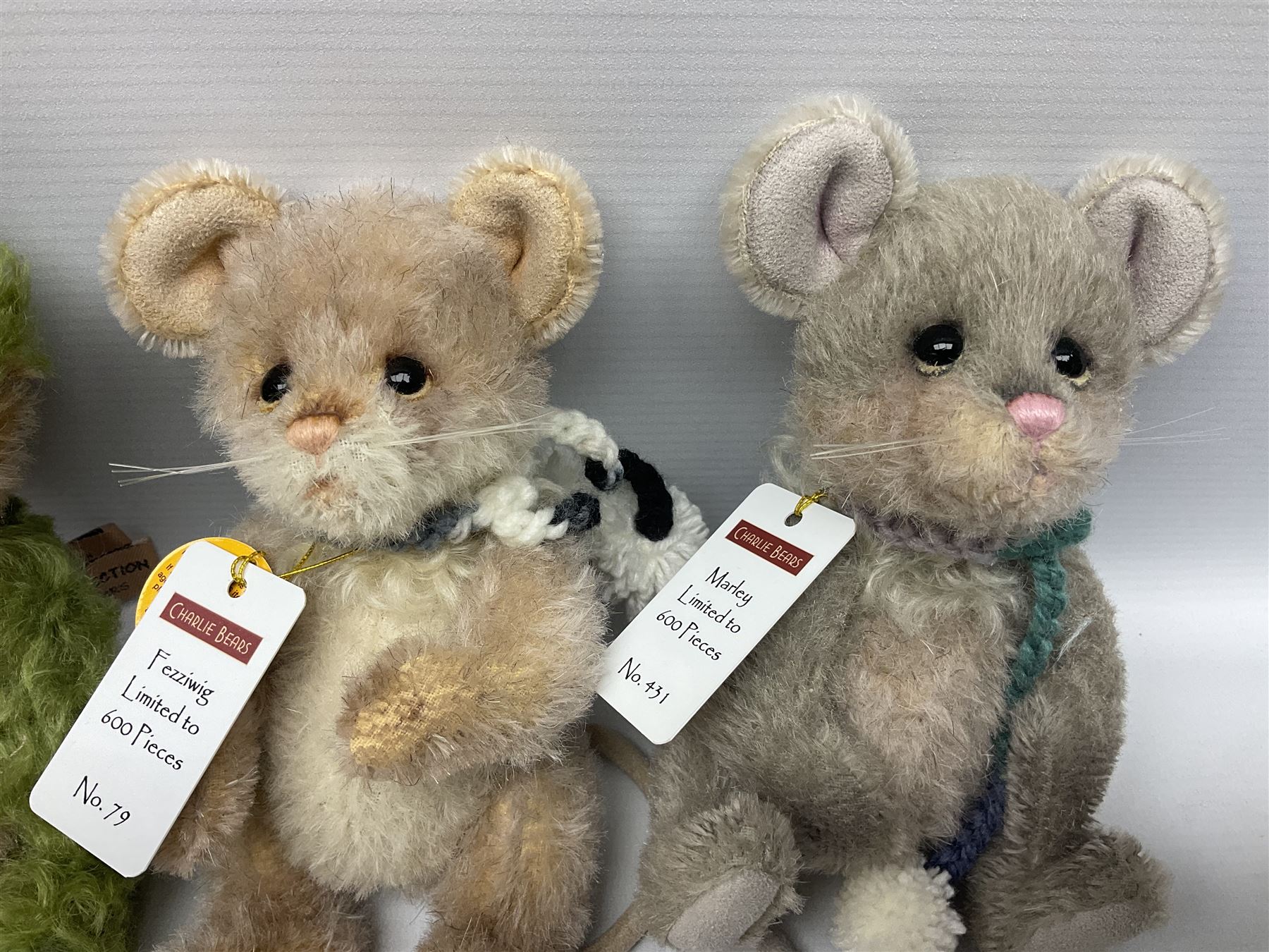 Four limited edition Charlie Bears, comprising Fezziwig 79/600, Marley 431/600, Mr Cobbler 112/1200, and Mr Cuddlefluff 521/1200, each designed by Isabelle Lee, from the Minimo Collection, all with tags 