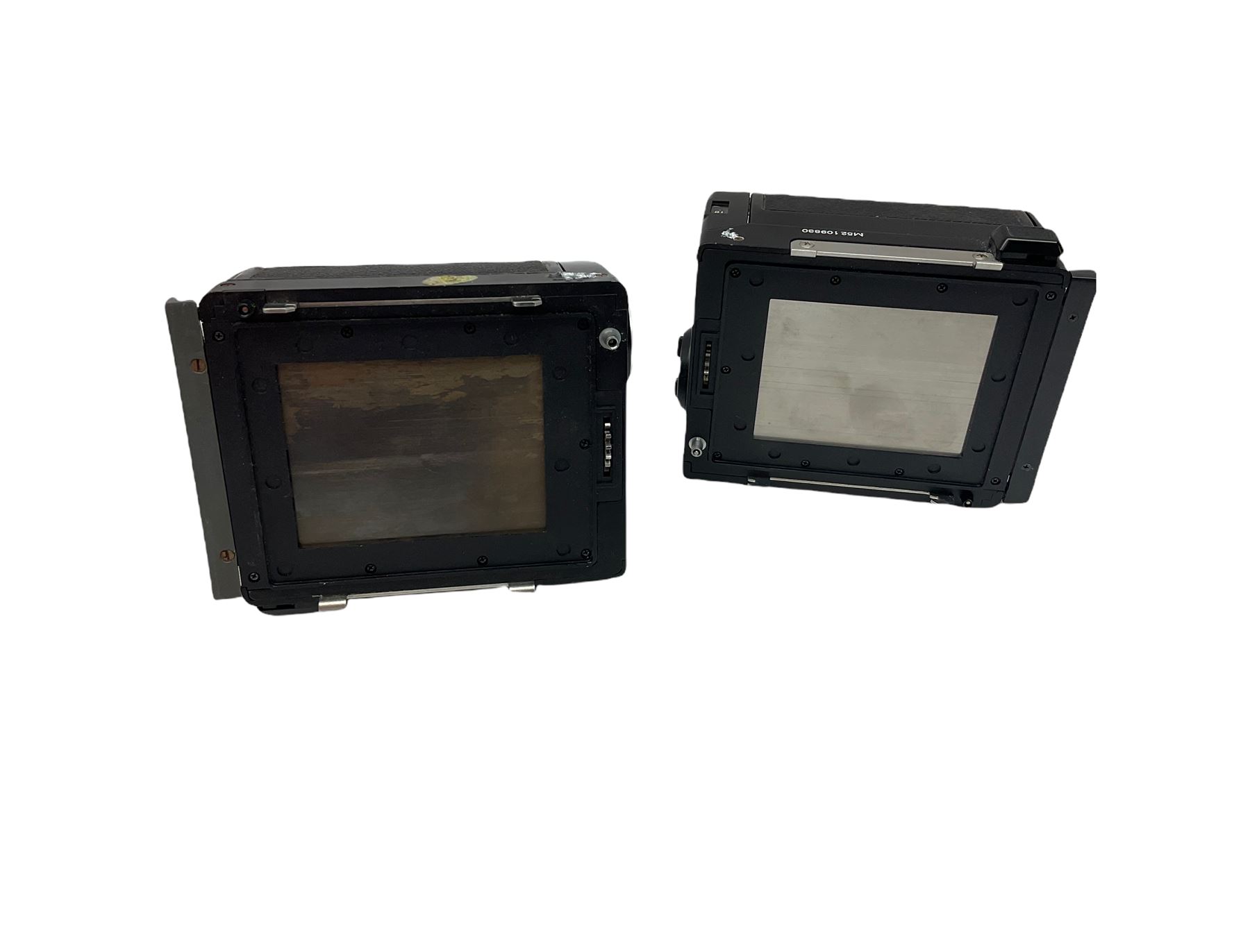 Zenza Bronica ETRS medium format camera body, AE Finder-E Model II, Zenza Bronica Zenzanon MC '1:4 f-40mm' lens, Zenza Bronica Zenzanon MC '1:4.5 f-200mm' lens,  Zenza Bronica Zenzanon MC '1:2.8 f-75mm' lens, and two film backs