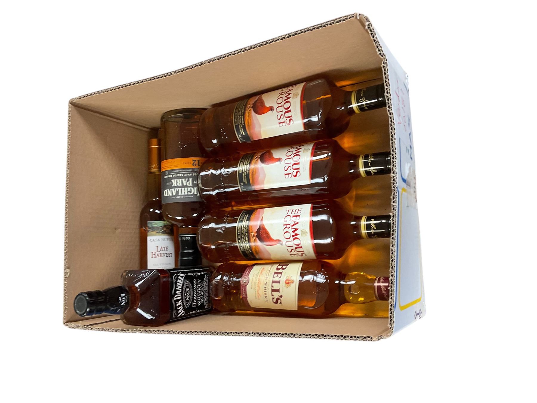 Mixed alcohol, including The Famous Grouse, Jack Daniels etc various contents and proof (7) 
