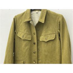 Japanese Type 38 winter tunic, the lining stamped with various Japanese character marks