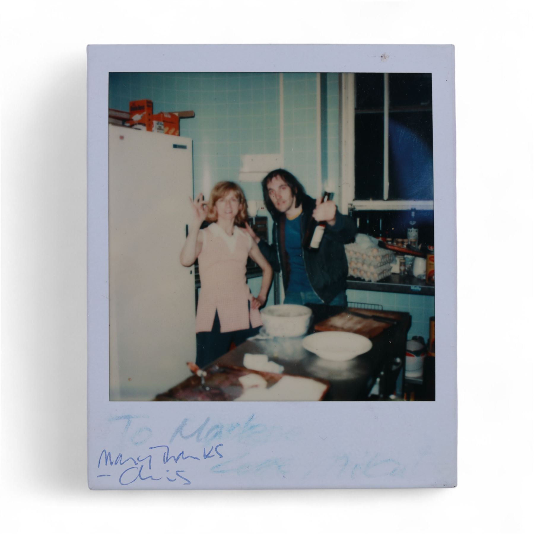 Wings at the Speed of Sound, signed vinyl, Christmas card and birthday card, the vinyl with multiple signatures, including Paul McCartney, Linda McCartney, Denny Laine, Trevor Jones and Laurence Juber, the Birthday card depicting motorbike with a note to the front written in pen reading  'Bruce McKenna 18th July 1978 16yrs', signed to the interior with personal messages including 'All the breast Bruce, Paul McCartney', 'Happy Xmas (with cross through), Happy birthday Bruce Denny Laine', 'Merry Xmas Love Linda McCartney', 'Happy birthday, Laurence Juber', etc, the christmas card showing the five band members dressed as Santa Clause, with one unidentified signature inside

Notes: the vendors lived in Canada in the early 1980s and rented out their house on their return to England. The couple who rented the house had just sold a hotel in Vancouver in which Wings had stayed, and they left the record and cards behind.