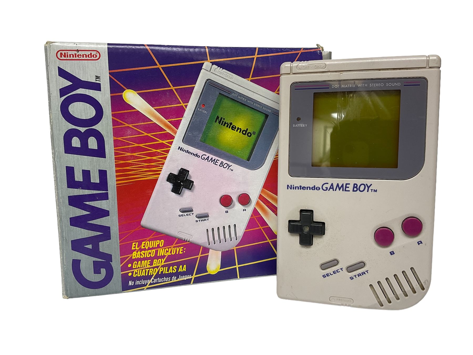 Boxed Nintendo Game Boy, 1989 model