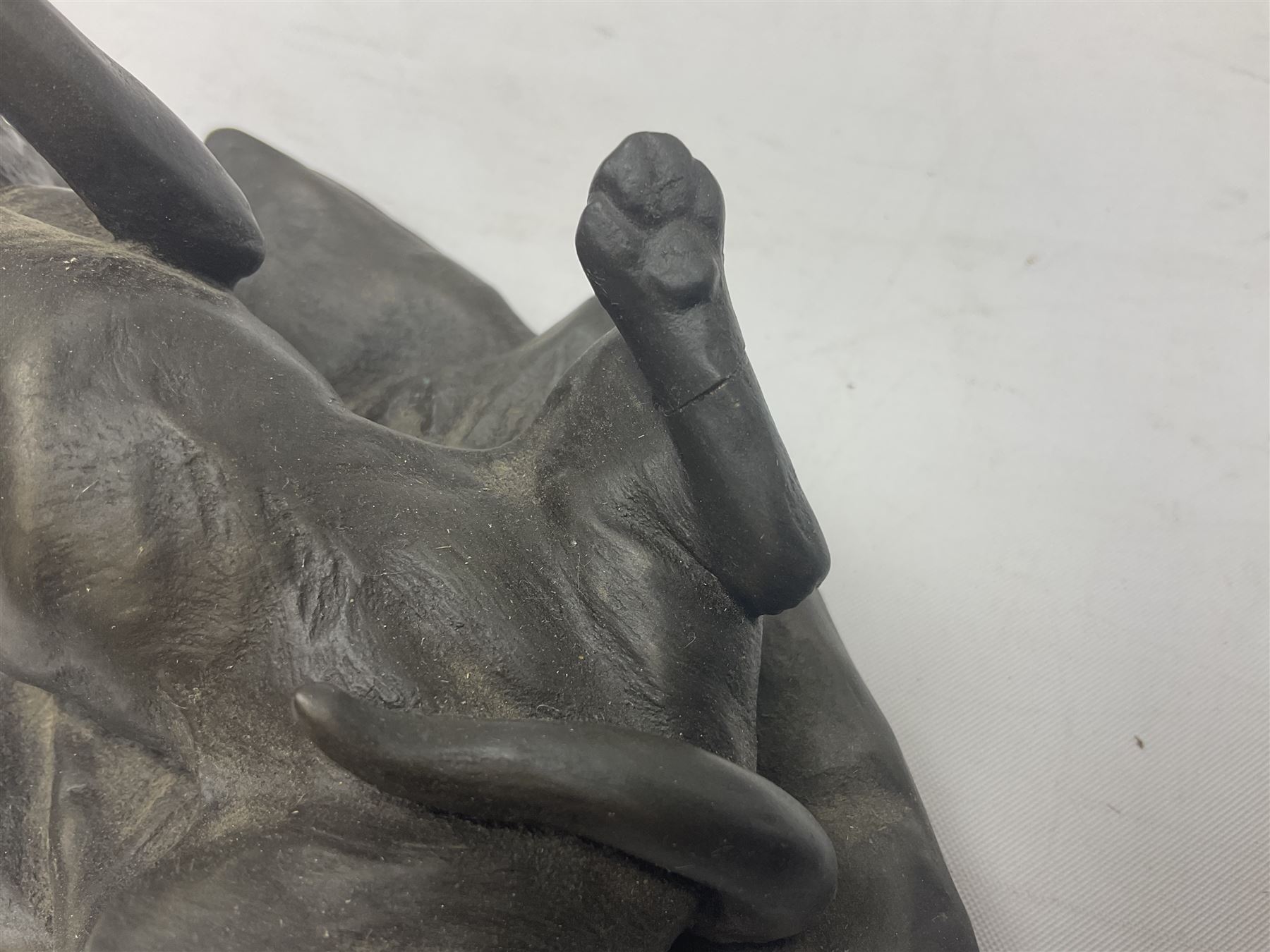Cast bronze figures of dogs to include examples marked J. Spouse, David Hughes, Anne Godfrey, Lindner and other bronzed examples etc