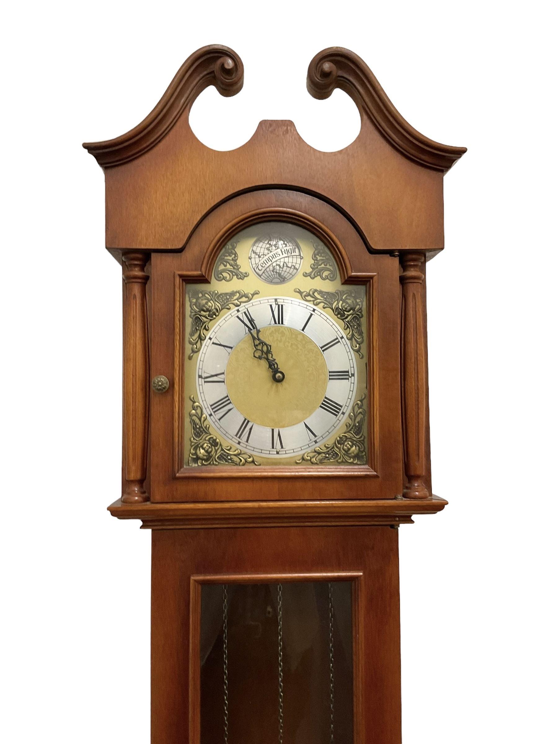 Twin train 20th century grandmother clock 