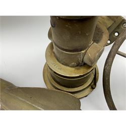 Walker's patent Cherub 244 brass taffrail ship's log set comprising rotator with iron wheel and gauge (2)