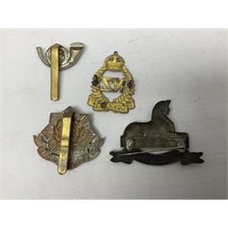 South African Army Orange Free State Artillery badge; three Commonwealth badges; and twelve Yorkshire/Lincolnshire badges including East Yorkshire, West Riding, York and Lancaster, West Yorkshire etc (16)