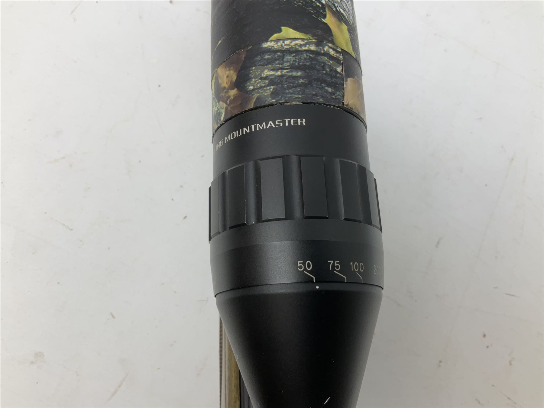 Air Arms S400F Carbine bolt-action .22 multishot air rifle, pump-up action, adjustable trigger, fitted with sound moderator and Nikko Stirling Mountmaster 3-9 x 50 telescopic sight, complete with stirrup type pump, pressure gauge etc, serial no.135456, L106cm; in gun sling