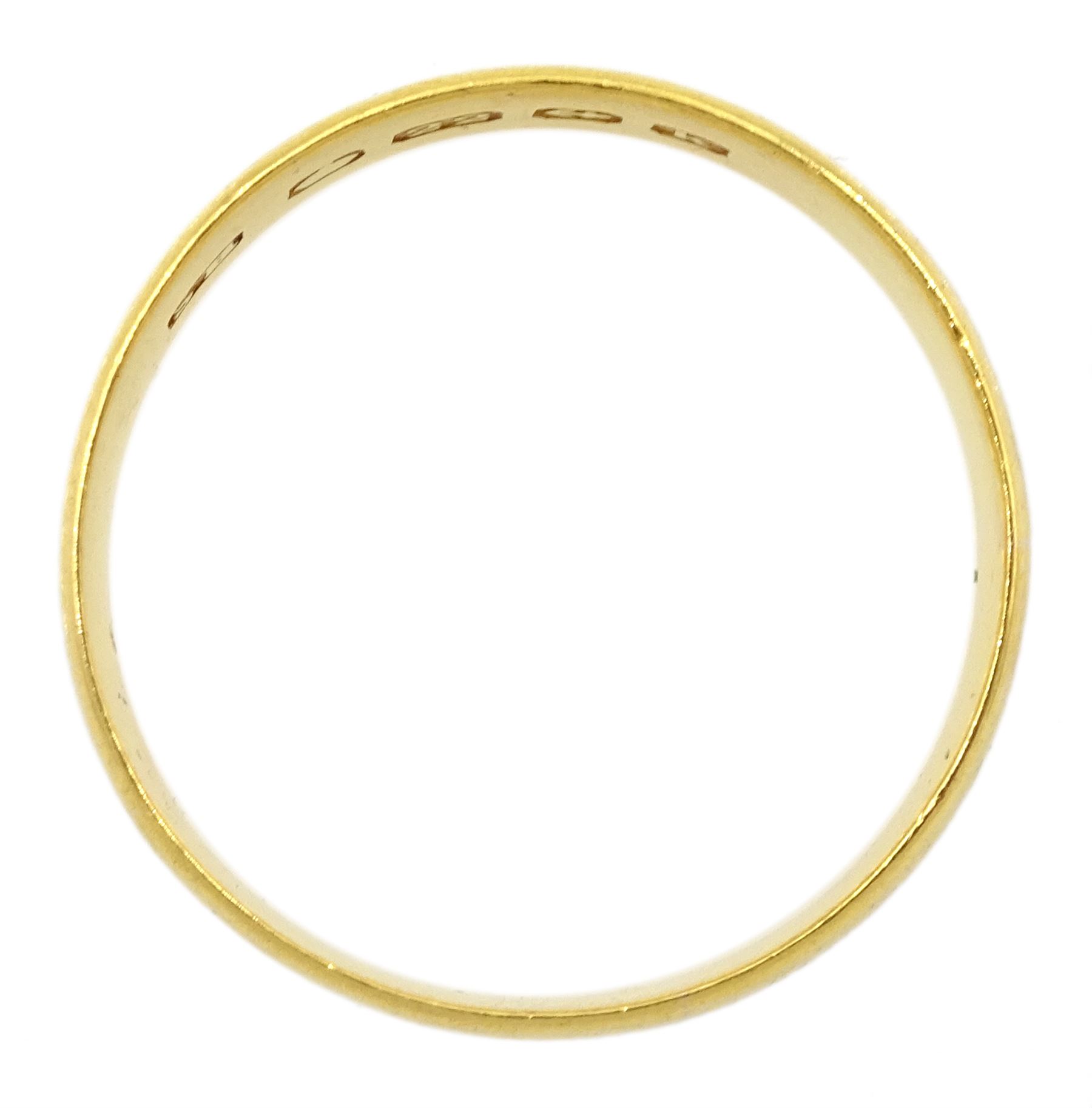Edwardian 22ct gold ring by Samuel Hope, Birmingham 1909