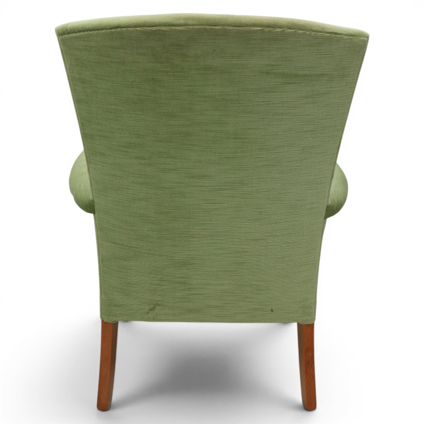 Parker Knoll - 'Froxfield' green armchair with associated stool