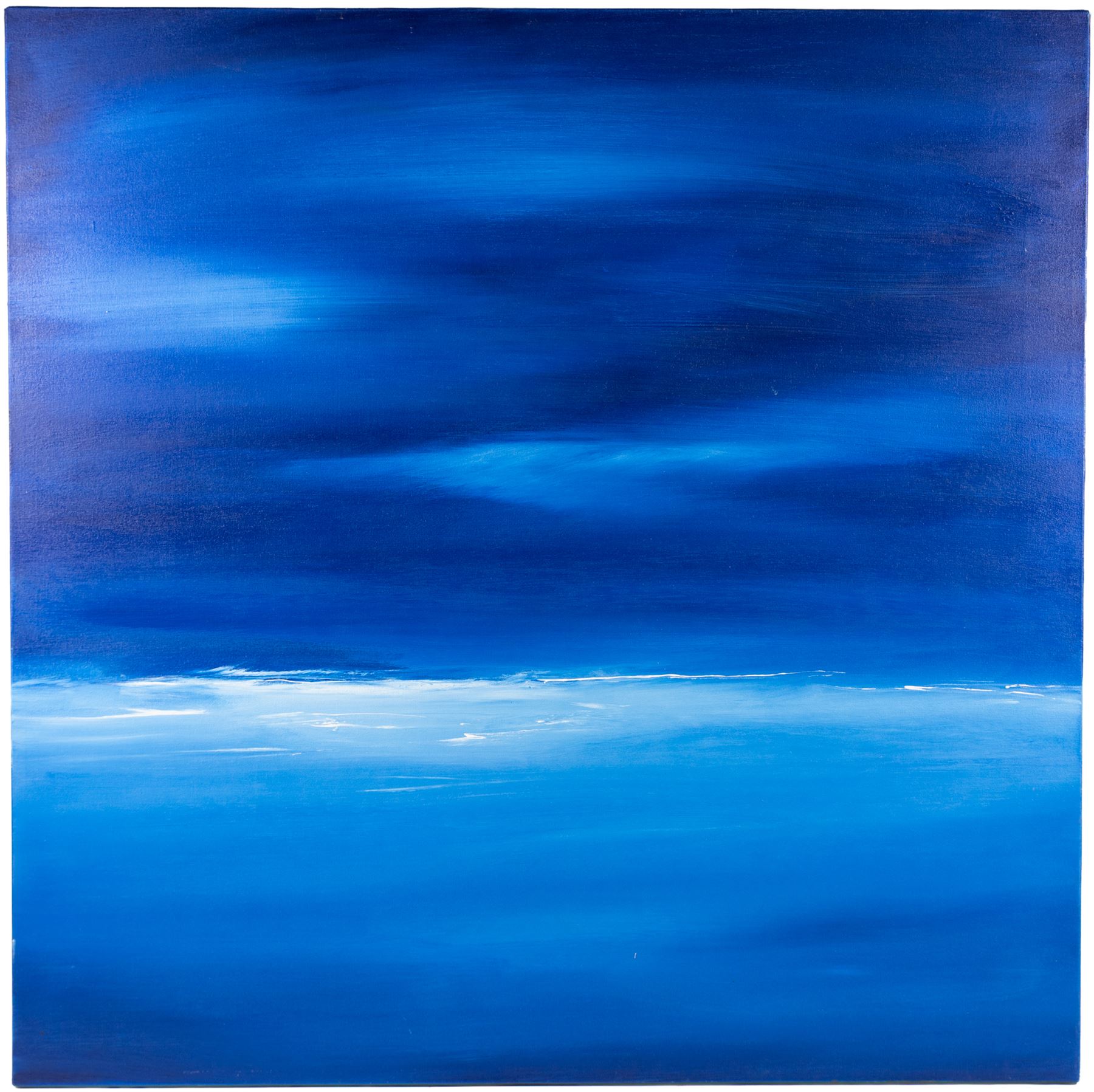 Abstract School (20th Century): 'Razor Fish Beach', oil on canvas, indistinctly signed and titled verso 102cm x 102cm (unframed)