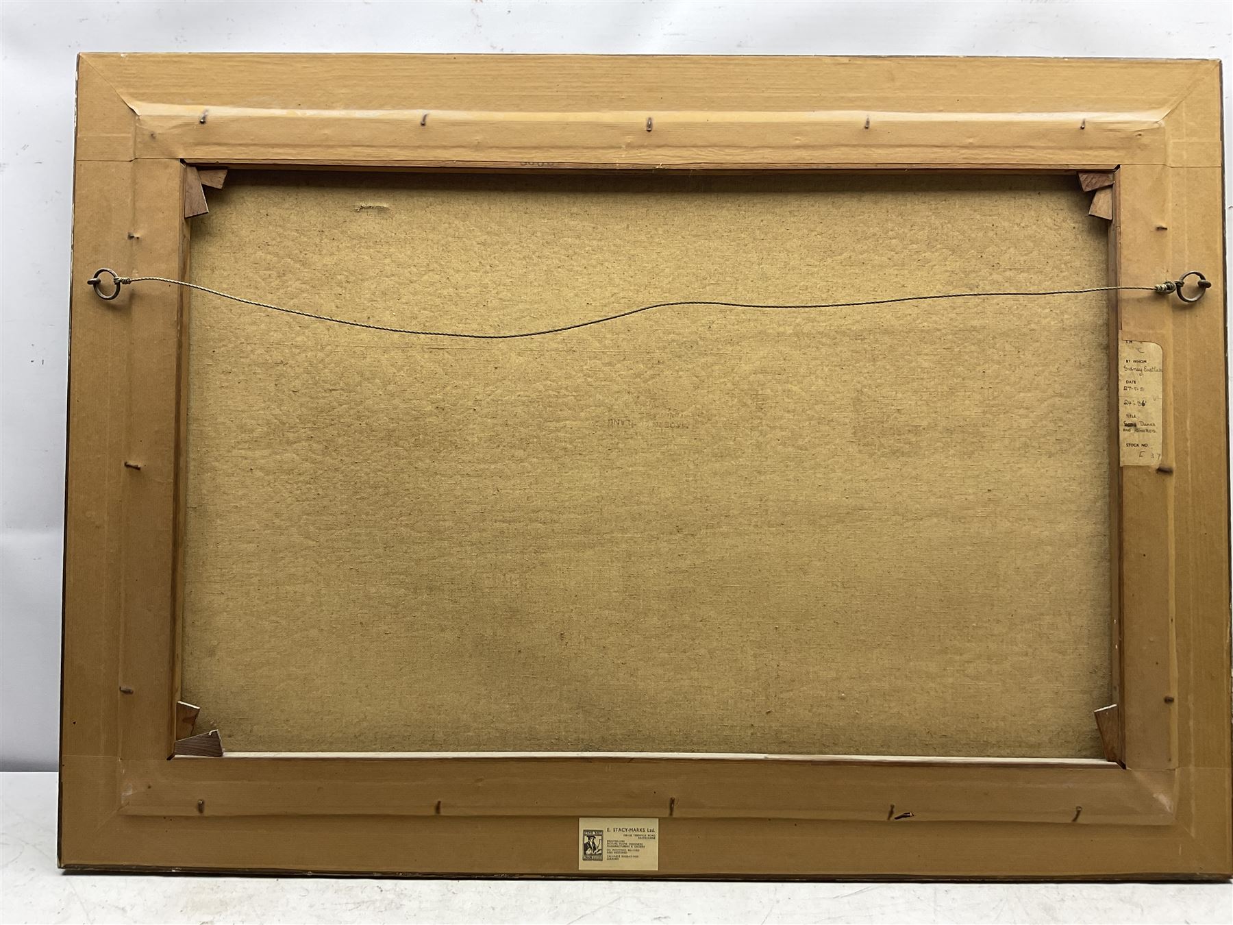 Sidney Eastlake (British 19th/20th century): 'Sand Dunes and Breakers', oil on canvas signed, titled on label verso 60cm x 90cm 
Provenance: with Stacy-Marks Ltd, label verso