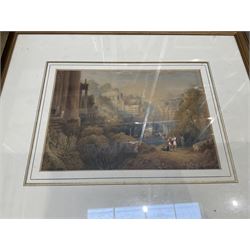 Collection of oil paintings and watercolours, artists including Geoffrey H Poole, Thomas Monro, Paul Marny, Robert Clarkson of Scarborough, classical watercolour, etc (16)