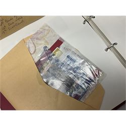 Great British stamps including Queen Elizabeth II mostly commemorative mint decimal issues with 1st class, miniature sheets etc, pre-decimal issues and other QEII stamps with mint and used, housed in four ring binder folders and loose