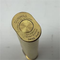 Dunhill gold plated dress lighter, in original fitted case with paperwork, together with a Dunhill rolagas lighter