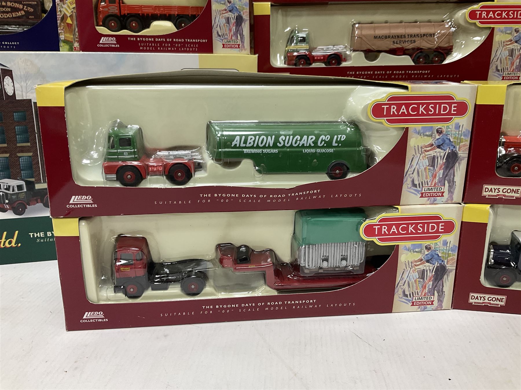 Corgi/Lledo - twenty six mostly ‘Trackside’ 1:76 scale model die-cast vehicles to include Corgi limited edition DG198001 Scammell Contractor Trailer & Transformer Load; together with Lledo Trackside Eddie Stobart ES1002 2 Piece Tin Plate Depot & AEC Platform Trailer; all in original boxes (27) 