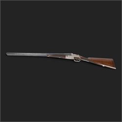 AYA 12 bore double trigger sidelock ejector, side by side double barrel shotgun with 71cm (28
