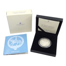 The Royal Mint United Kingdom 2022 'The Platinum Jubilee of Her Majesty The Queen' 2 ounce silver proof coin, cased with certificate