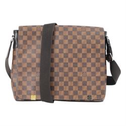 Louis Vuitton Damier Ebene men's satchel, with zipped pocket to rear and front flap openin...