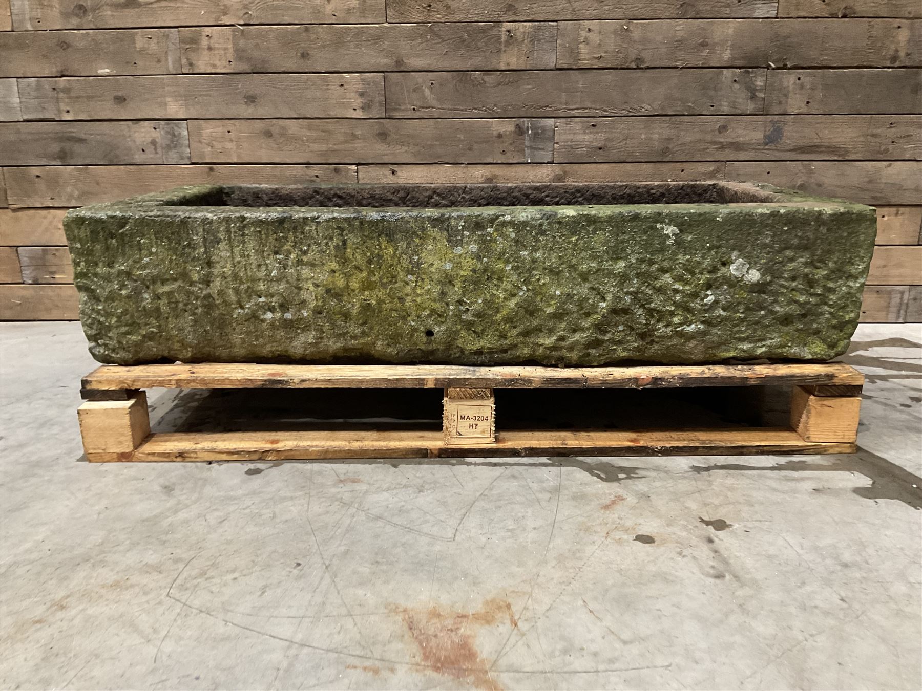 Large 19th century rectangular stone trough 