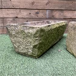 Set of four small carved stone planters  - THIS LOT IS TO BE COLLECTED BY APPOINTMENT FROM DUGGLEBY STORAGE, GREAT HILL, EASTFIELD, SCARBOROUGH, YO11 3TX